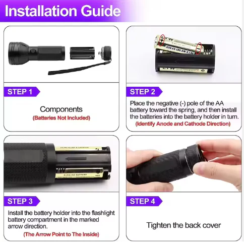 UV Flashlight Black Light - Image 3