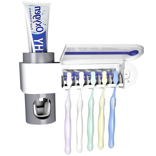 UV Light Toothbrush Sterilizer & ToothPaste Dispenser - Image 2