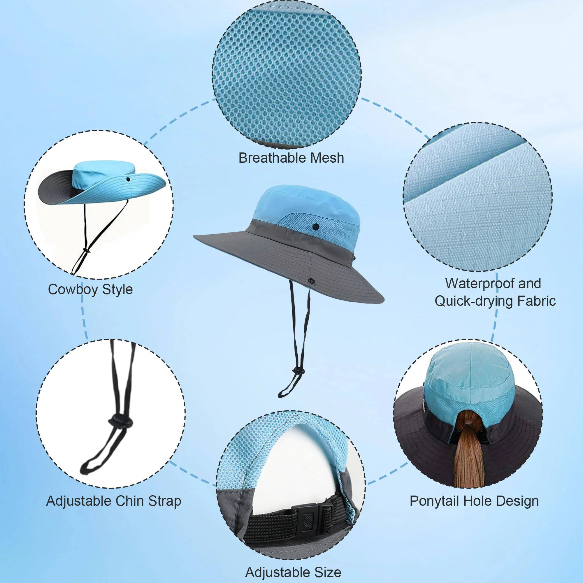 UV Protection Foldable Sun Hat - Image 4