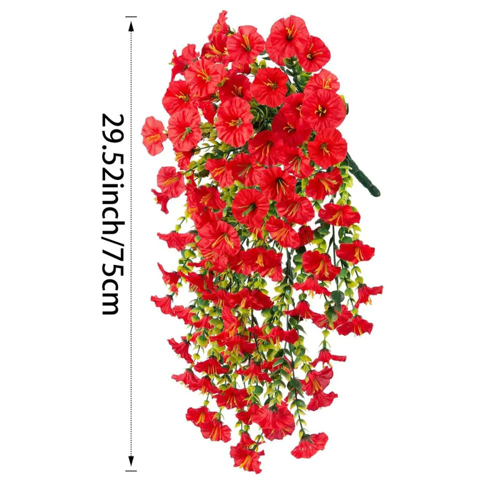 UV Resistant Artificial Morning Glory Flower Hanging Decor - Image 4