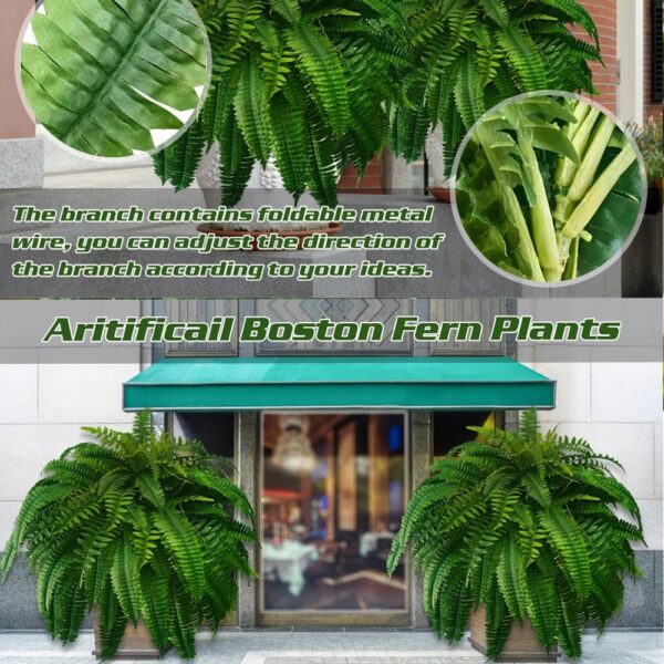 UV Resistant Lifelike Artificial Boston Fern - Image 7