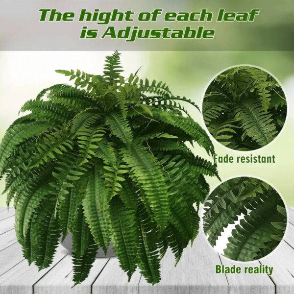 UV Resistant Lifelike Artificial Boston Fern - Image 8