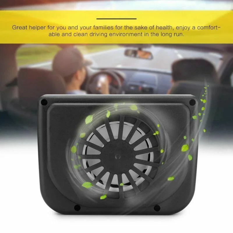 Vehicle Solar Powered Car Vent Window Fan - Image 2