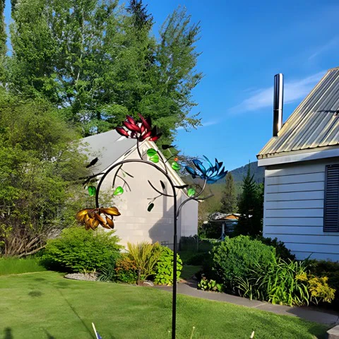 Vibrant Summer Flower Wind Spinner - Image 3