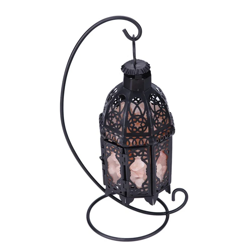 Vintage Iron Salt Rock Tabletop Lamp - Image 2
