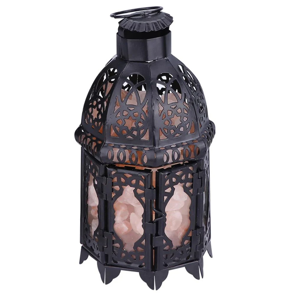 Vintage Iron Salt Rock Tabletop Lamp - Image 3