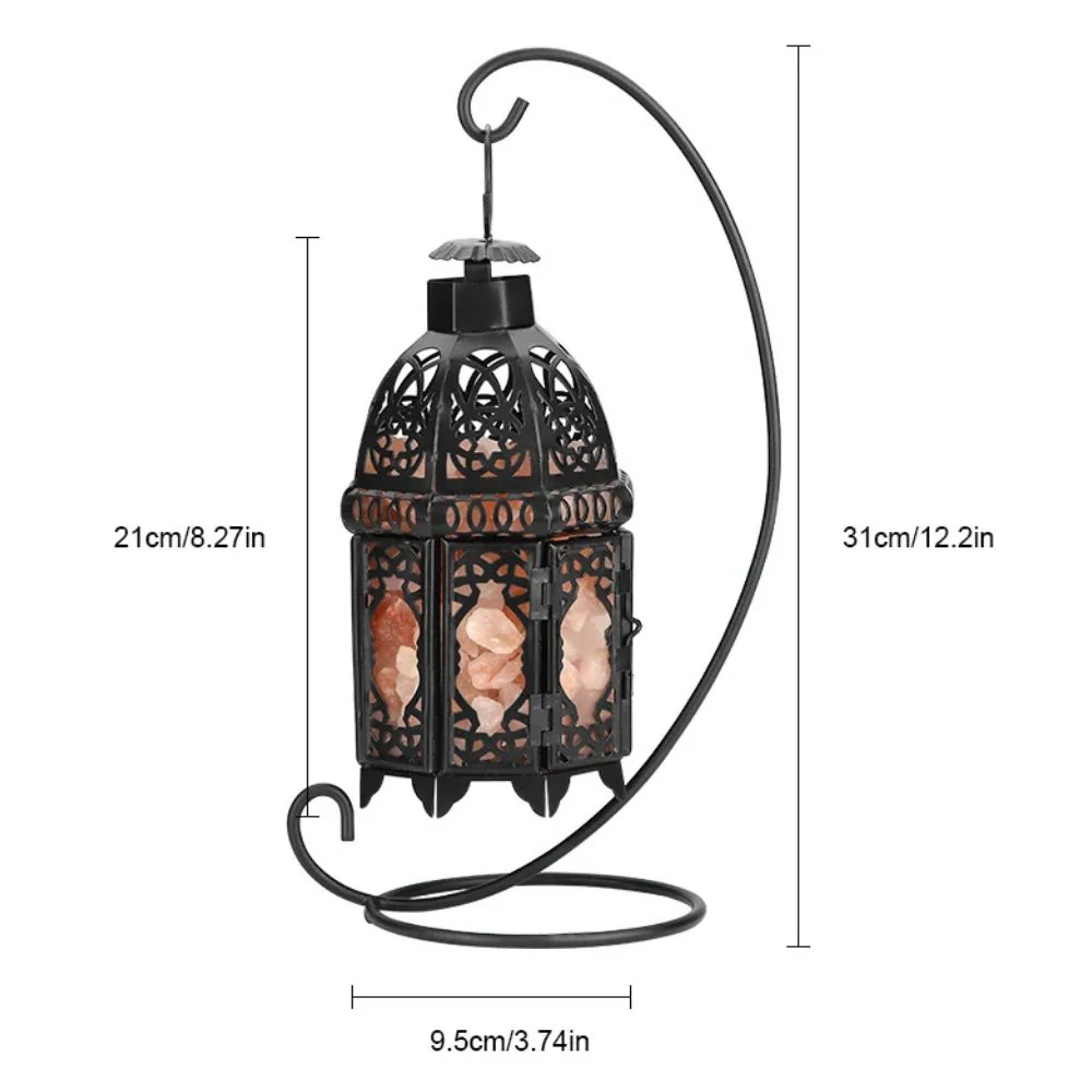 Vintage Iron Salt Rock Tabletop Lamp - Image 5