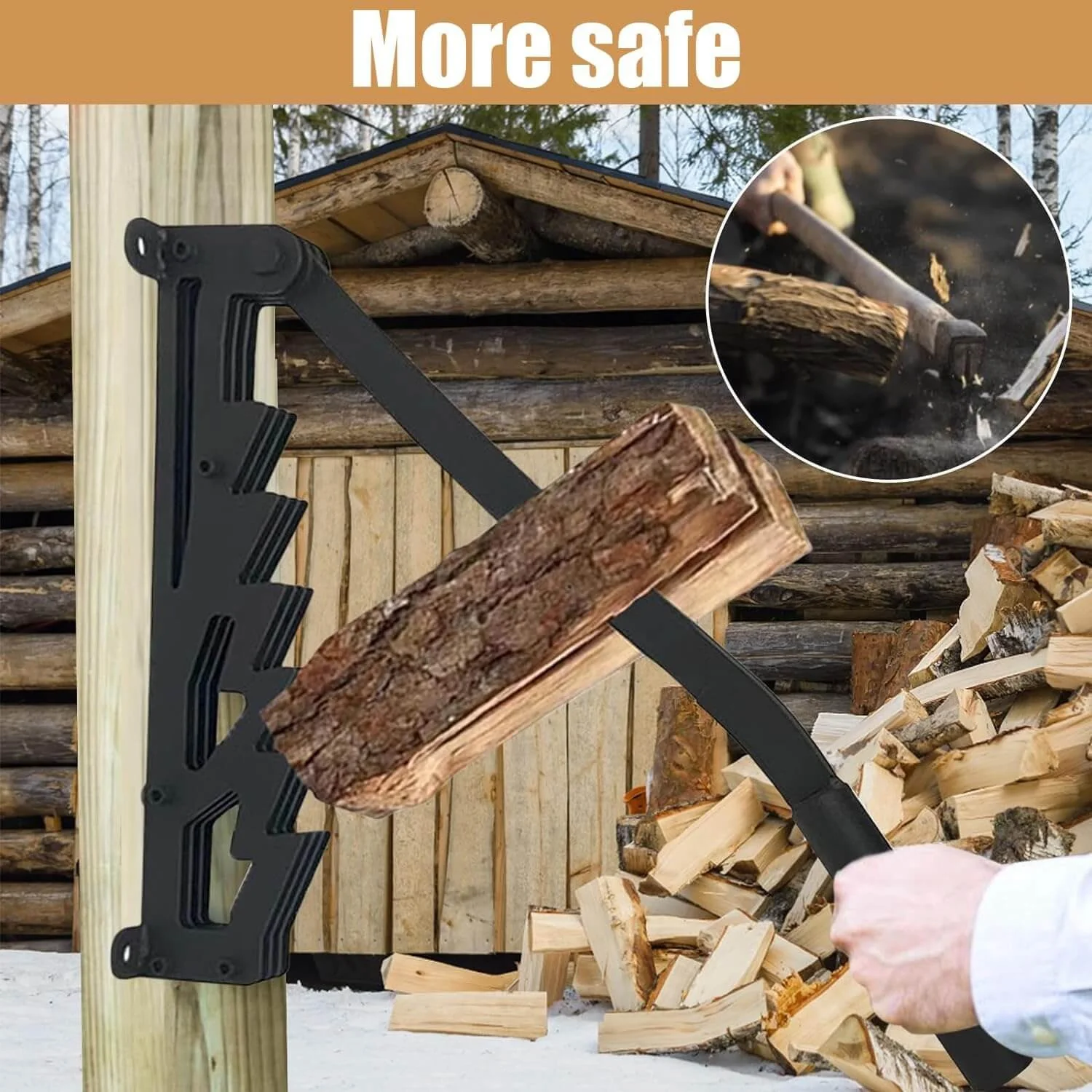 Wall Mounted Firewood Kindling Splitter - Image 3