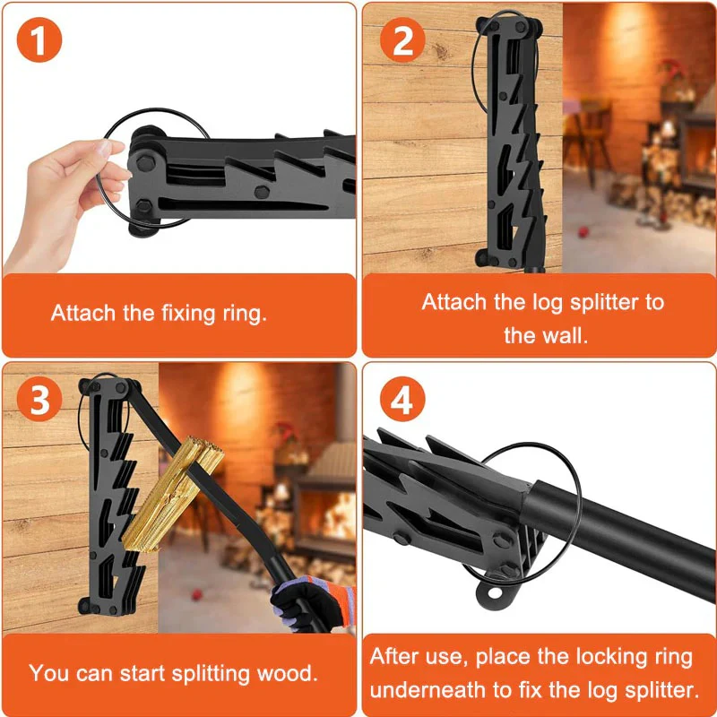 Wall Mounted Firewood Kindling Splitter - Image 4