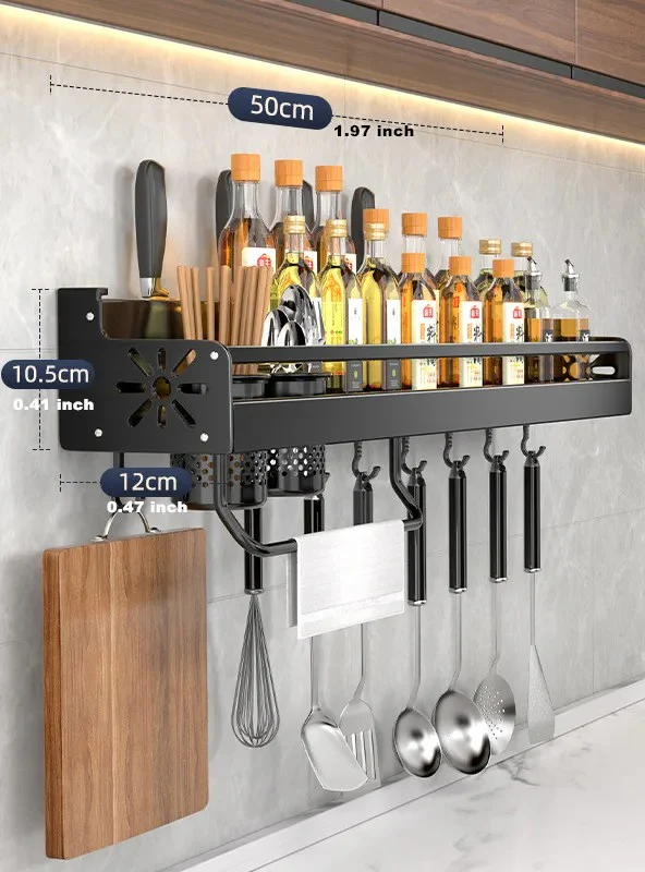 Wall Mounted Kitchen Storage Rack Organizer - Image 2