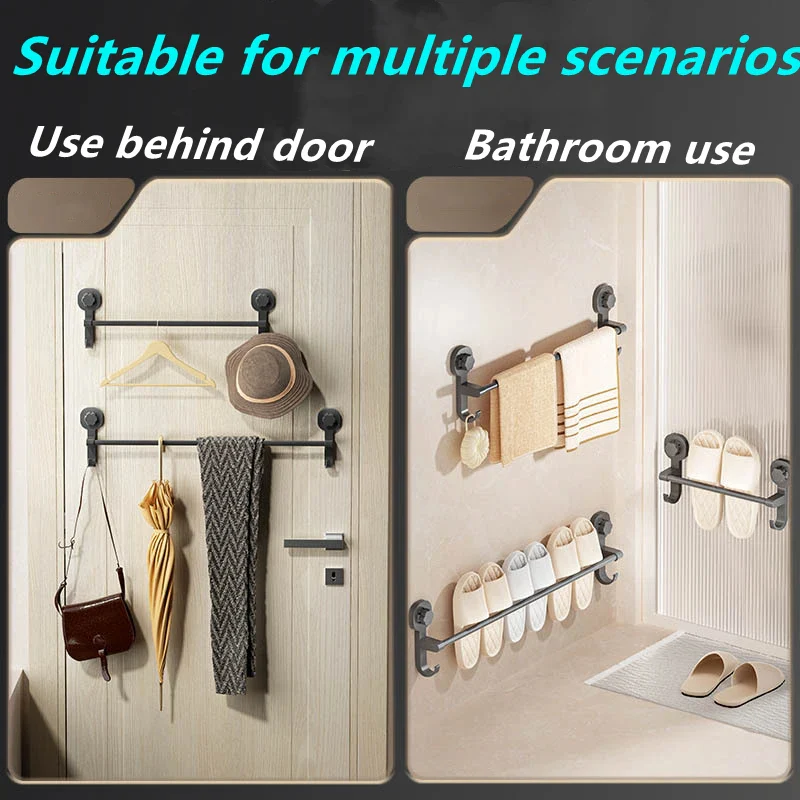 Wall-Mounted Towel Rack with Suction Cup - Image 2