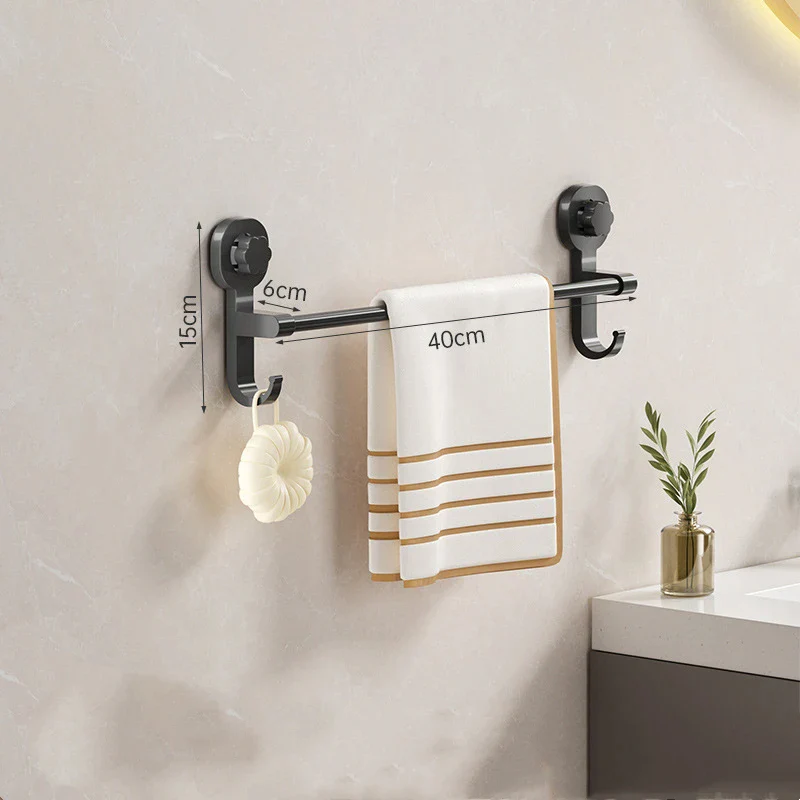 Wall-Mounted Towel Rack with Suction Cup - Image 4