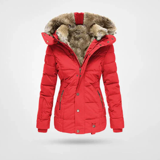 Warm fashionable winter jacket with lining and hood - Image 3
