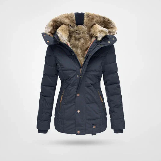 Warm fashionable winter jacket with lining and hood - Image 4
