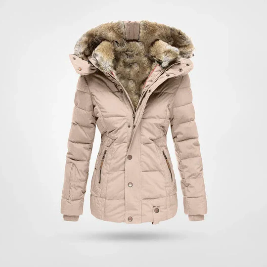 Warm fashionable winter jacket with lining and hood - Image 5