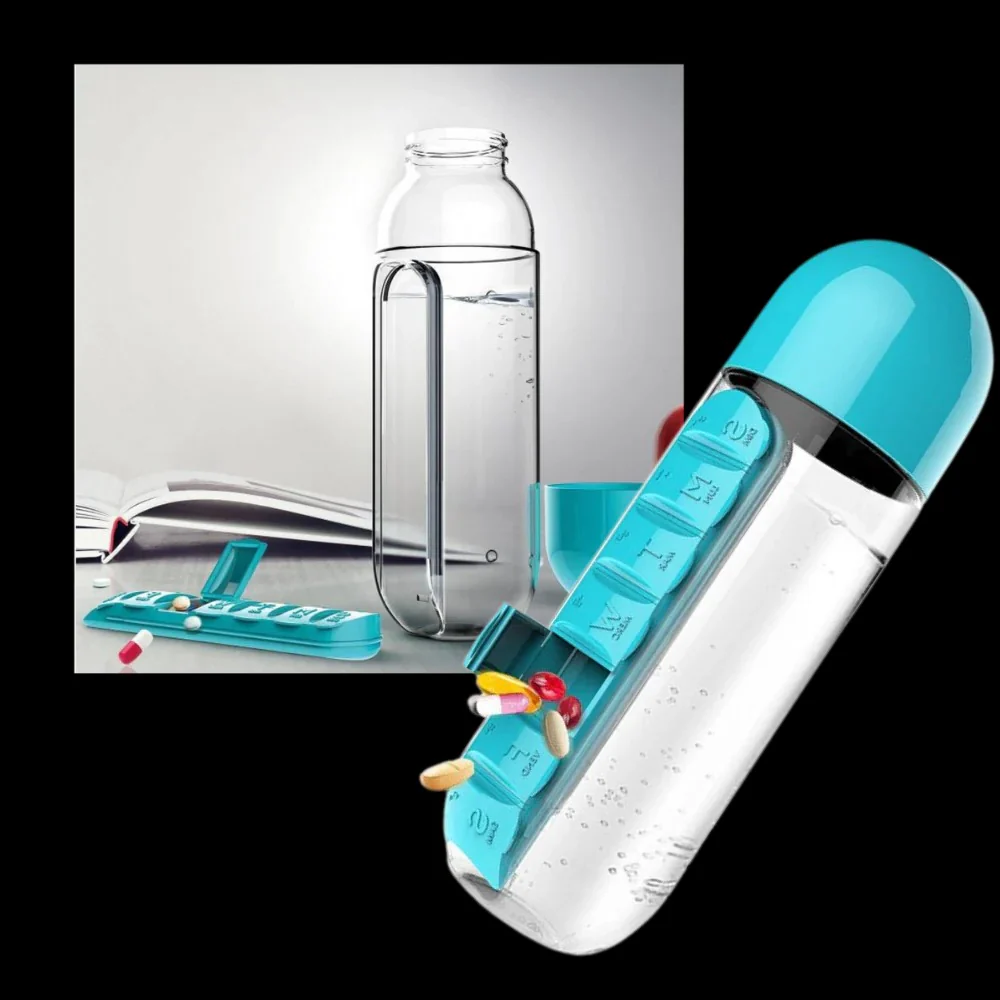 Water Bottle with Pill Holder - Image 10