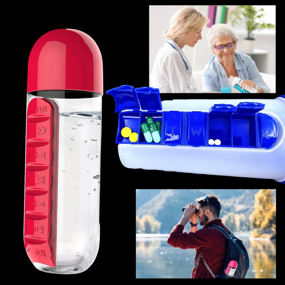 Water Bottle with Pill Holder - Image 6