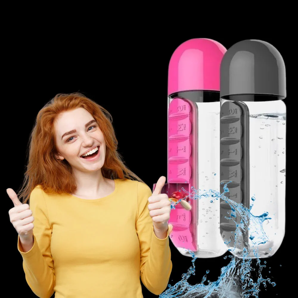 Water Bottle with Pill Holder - Image 8