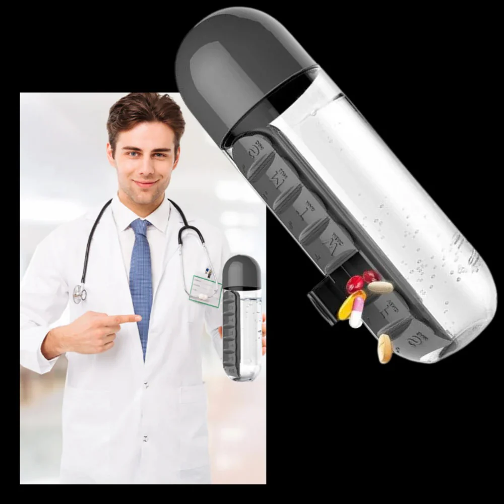 Water Bottle with Pill Holder - Image 9
