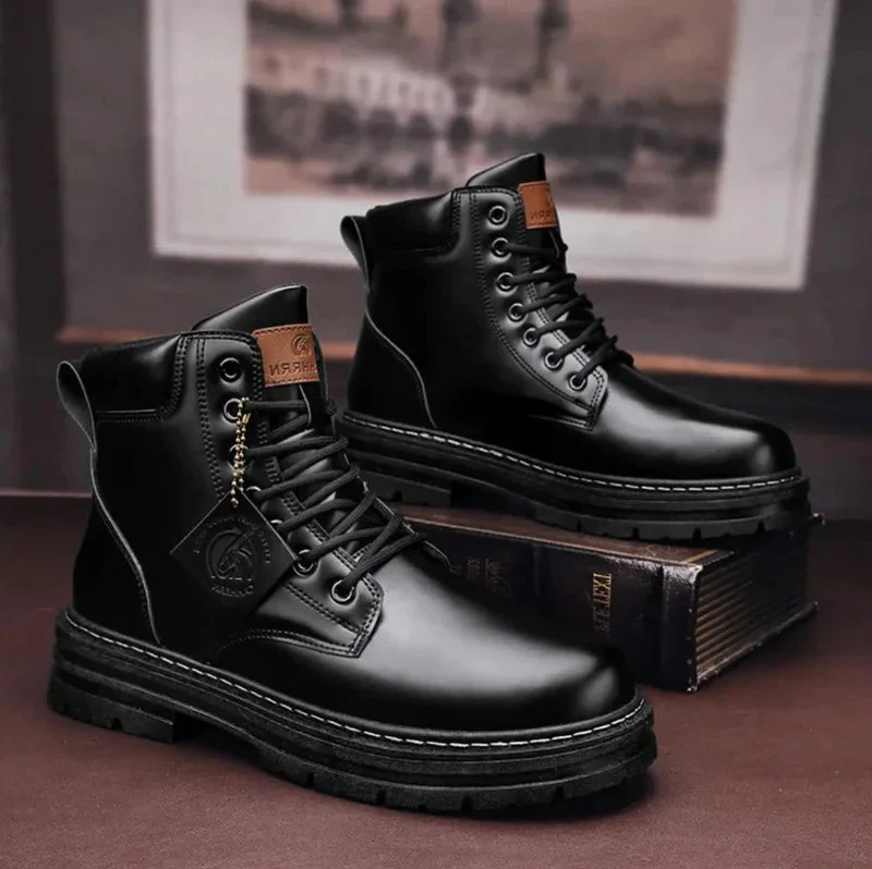 Waterproof Men's Lace-Up Boots With Comfort Sole - Image 2