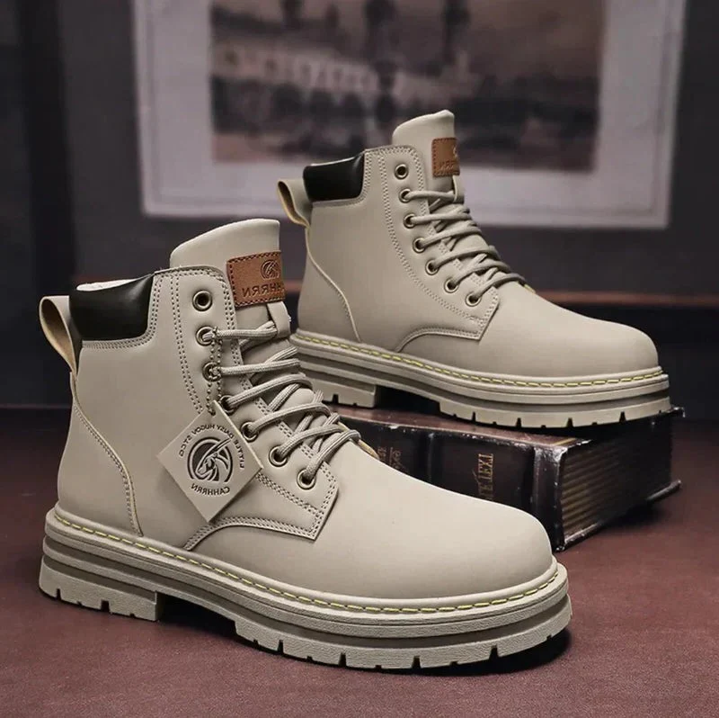 Waterproof Men's Lace-Up Boots With Comfort Sole - Image 3