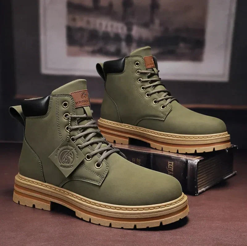 Waterproof Men's Lace-Up Boots With Comfort Sole - Image 4