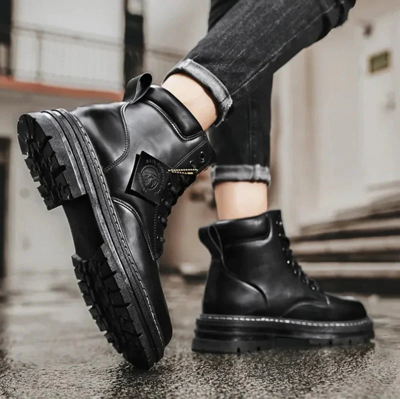 Waterproof Men's Lace-Up Boots With Comfort Sole - Image 5
