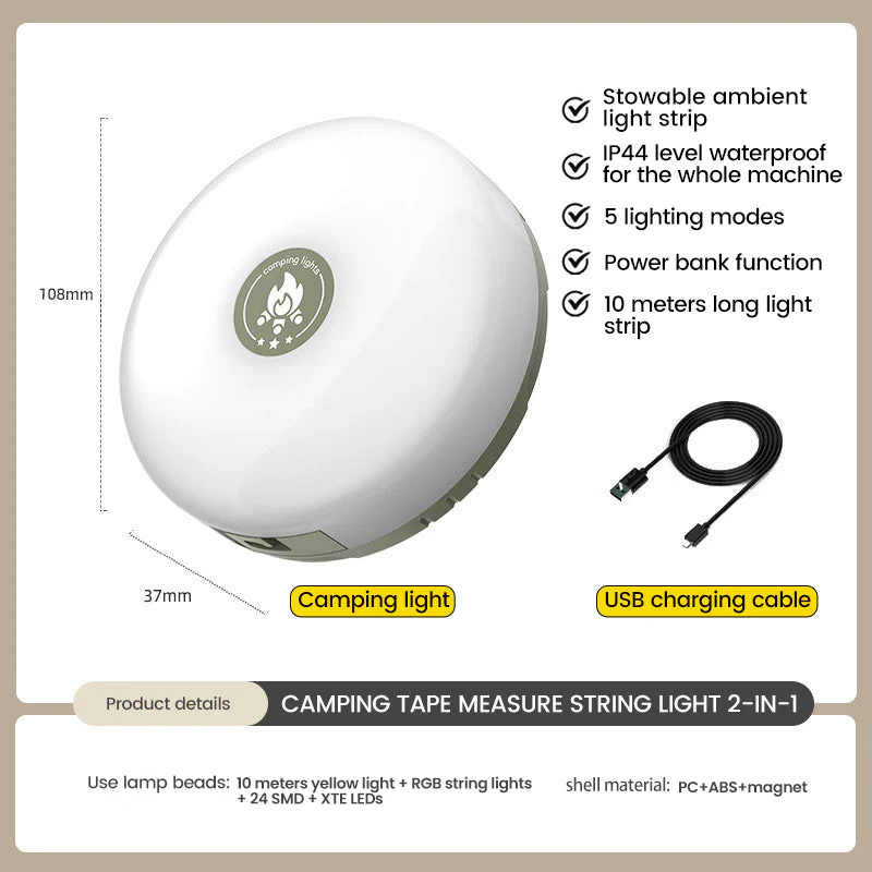 Waterproof, Portable, Stowable String Of Lights For Outdoor Use - Image 9