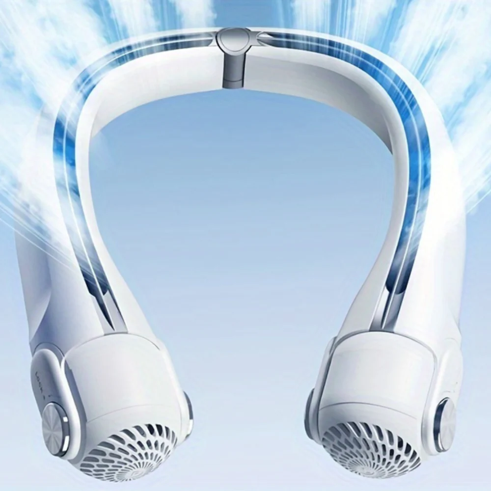 Wearable Rechargeable Summer Travel Neck Cooling Fan - Image 2
