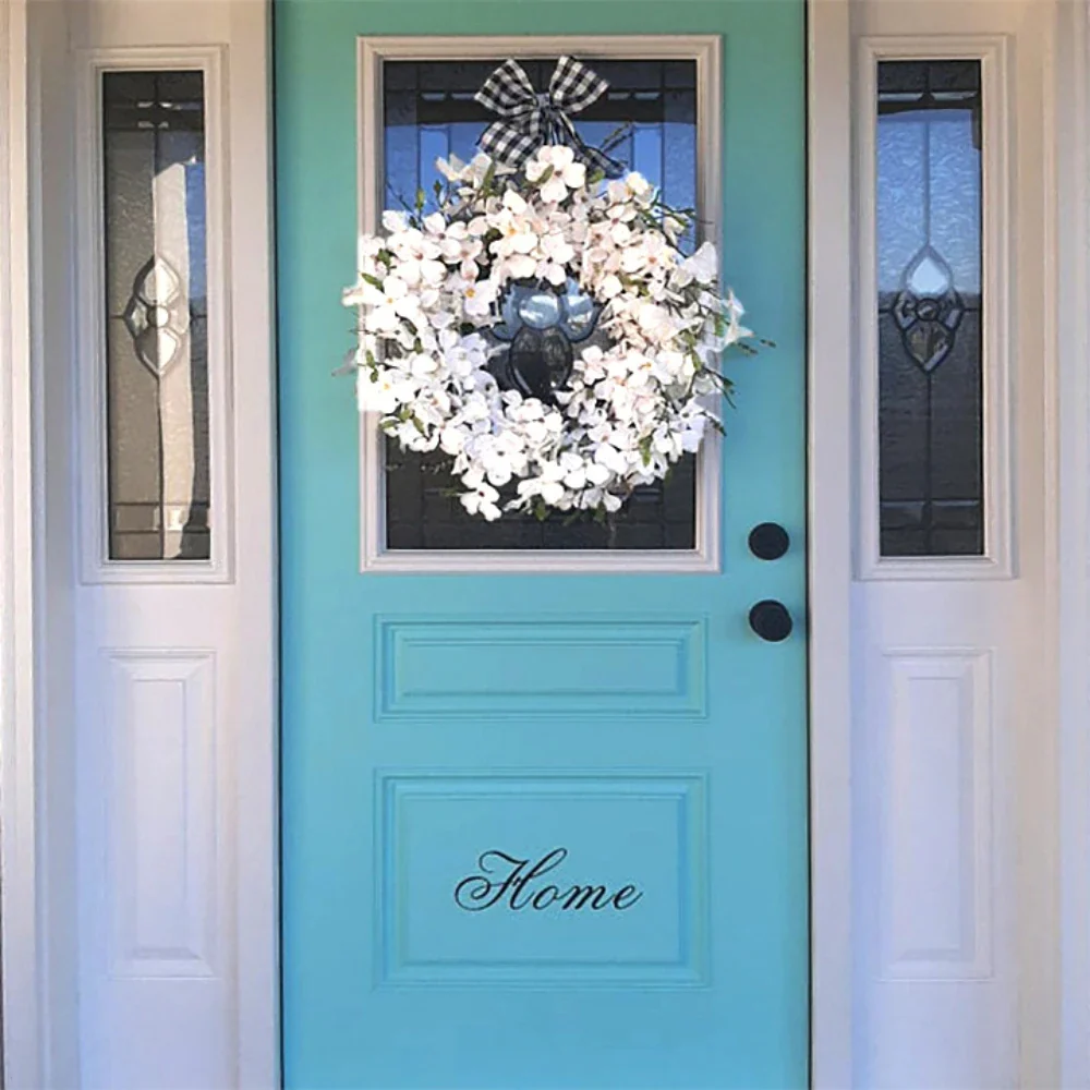 White Dogwood Flower Wreath - Image 2