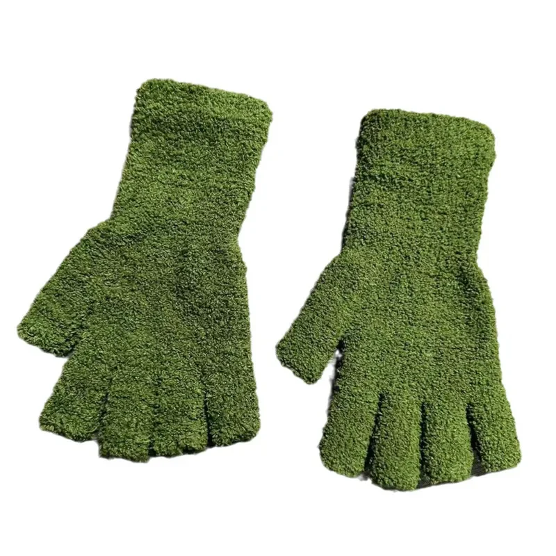Winter Comfort Knit Half Finger Gloves - Image 2