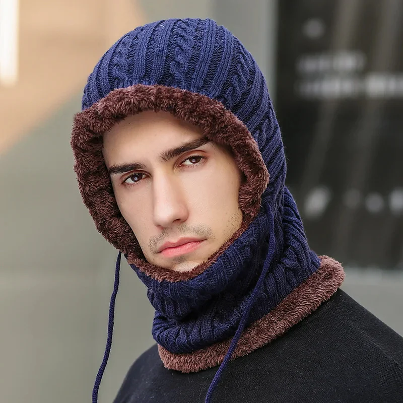 Winter Knit Hat Balaclava with Scarf - Image 5