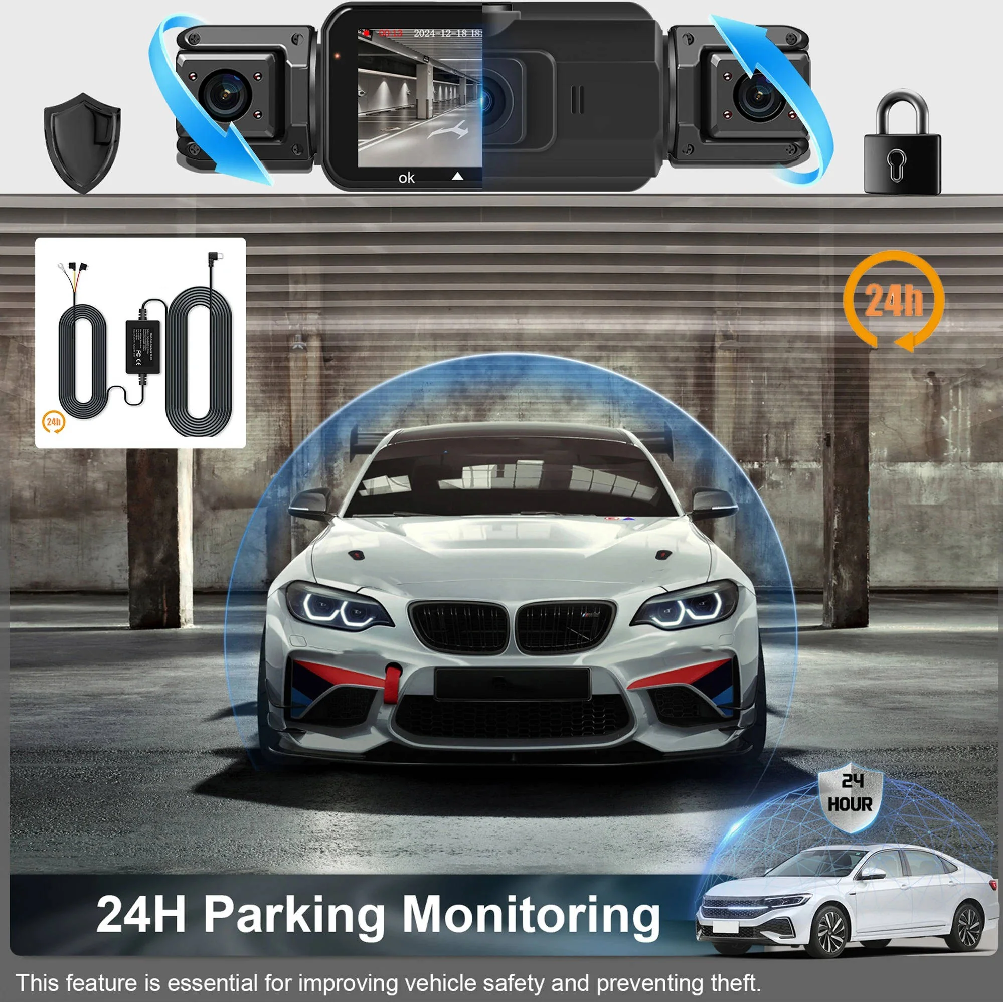 Wireless Car Dash Cam Front And Rear With Night Vision - Image 13