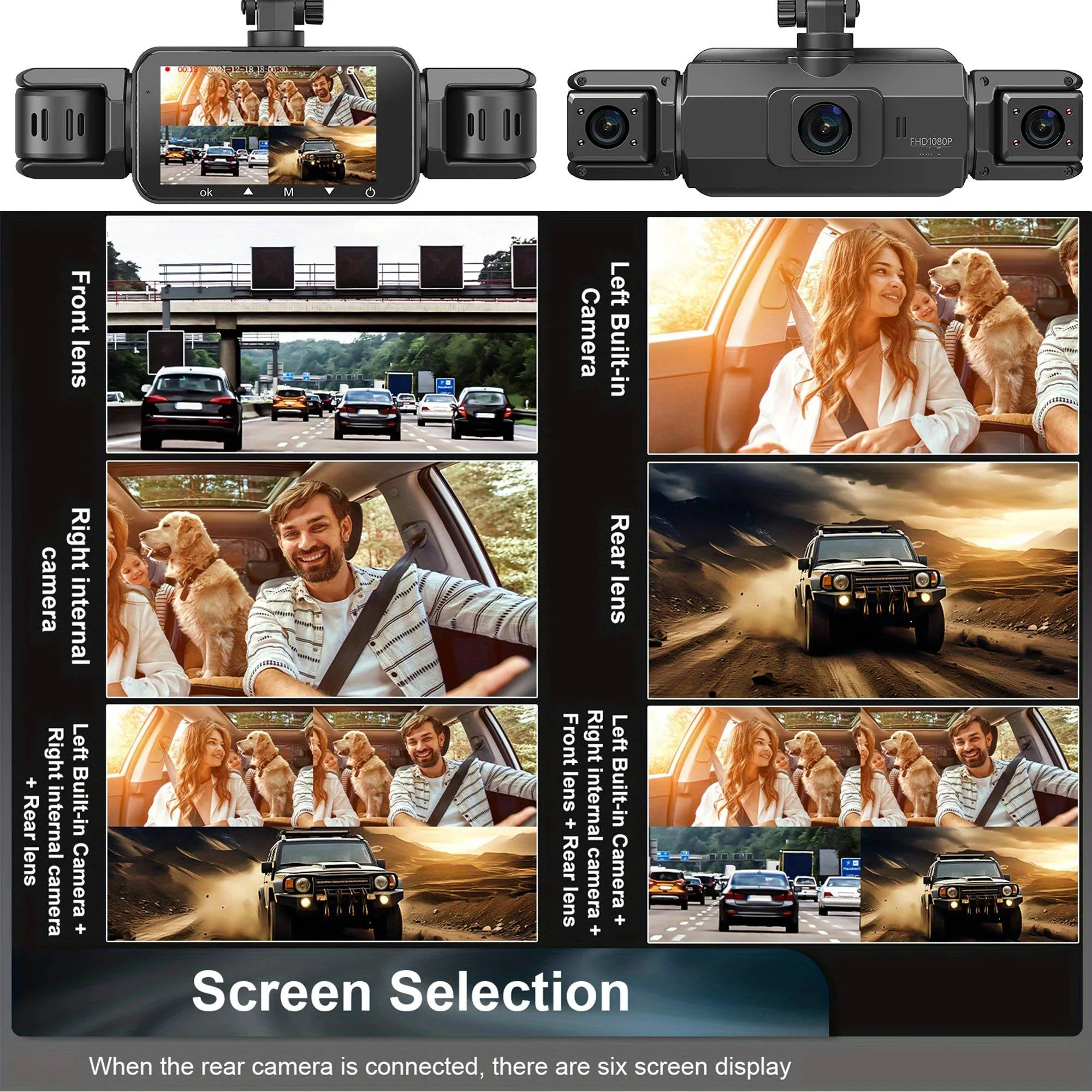 Wireless Car Dash Cam Front And Rear With Night Vision - Image 3