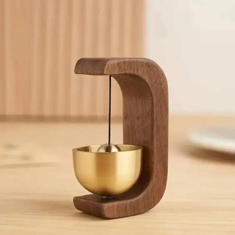 Wireless Door Chime with Brass Bell and Wooden Frame - Image 6