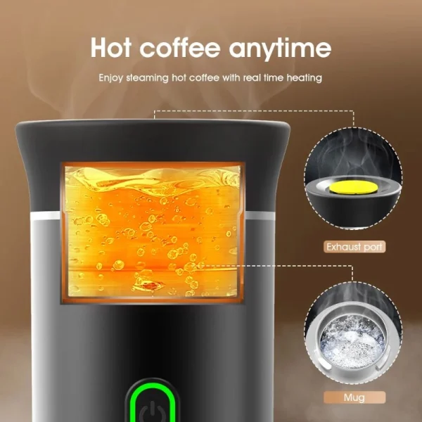 Wireless Espresso Coffee Machine Portable 3 in 1 Coffee Maker with Capsule and Powder - Image 5