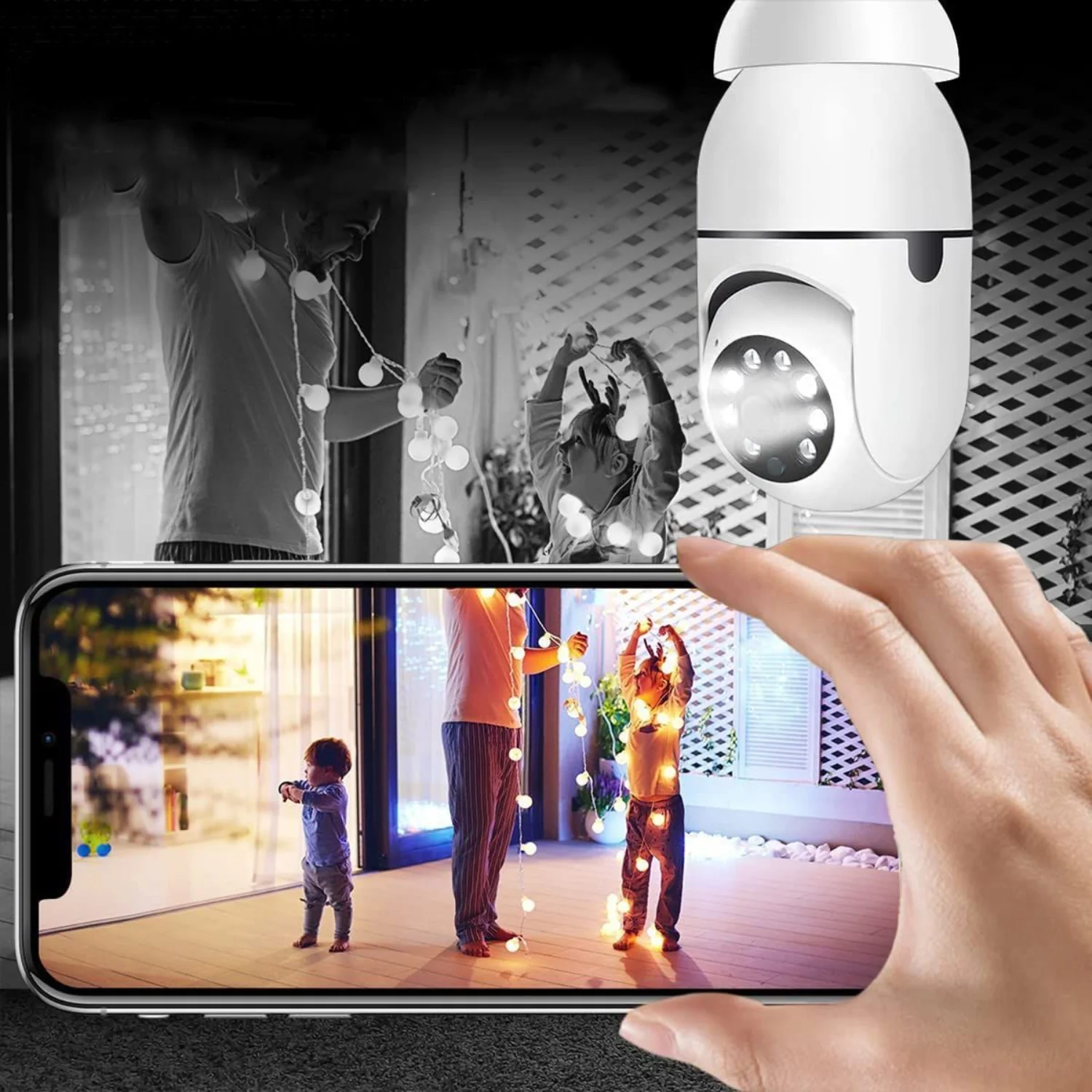 Wireless Indoor / Outdoor Smart HD Light Bulb Security Camera - Image 2