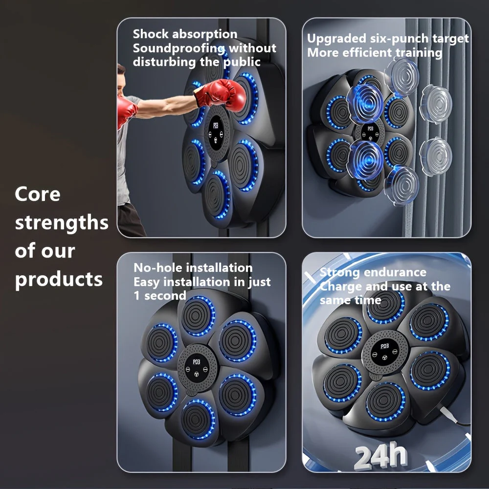 Wireless Music Boxing Machine, USB Rechargeable Wall Target - Image 10