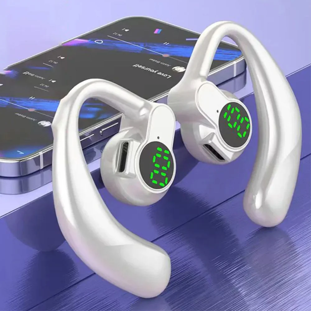 Wireless Noise Canceling Bluetooth Ear Hook Headphones - Image 2