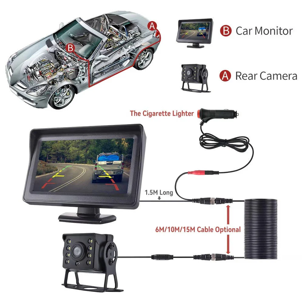 Wireless Reverse Camera For Car Truck Caravan - Image 5