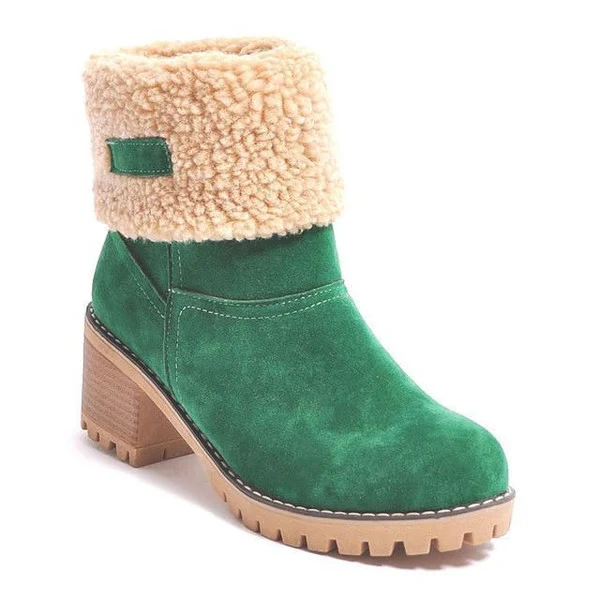 Womens Block Heel Snow Boots | Warm & Stylish - Perfect Winter Gift - Image 8
