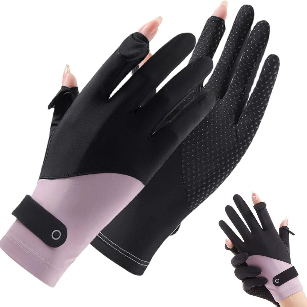 Womens Breathable UV Sun Protection Driving Gloves - Image 9