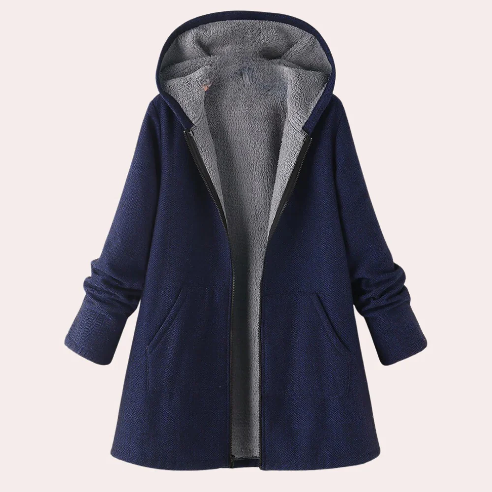 Women's Casual Warm Hooded Jacket - Image 5