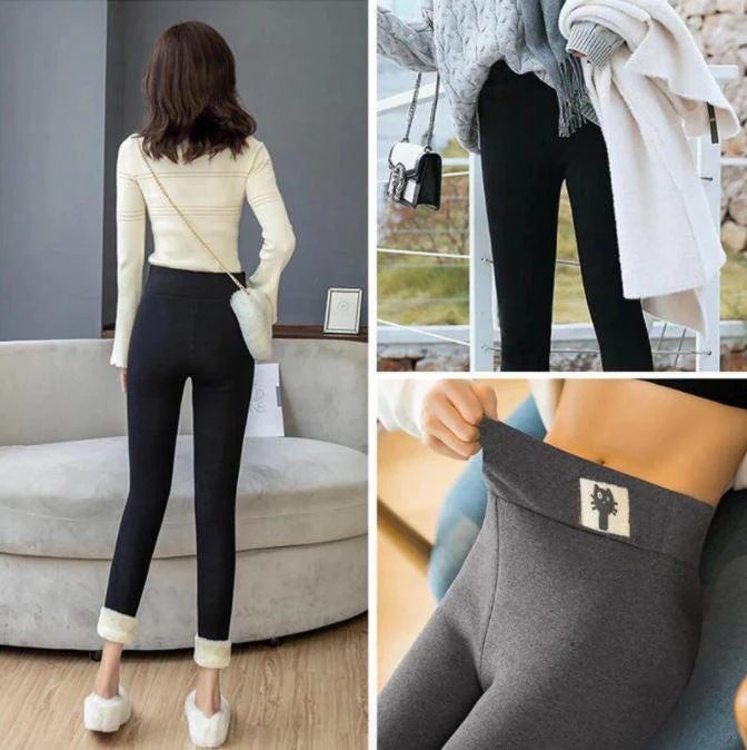 Women's fleece winter leggings - Image 16