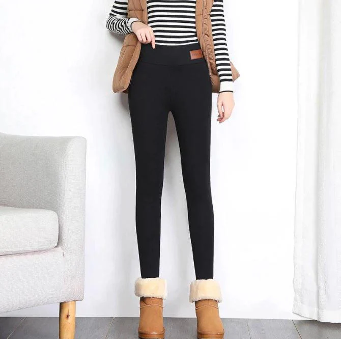 Women's fleece winter leggings - Image 17