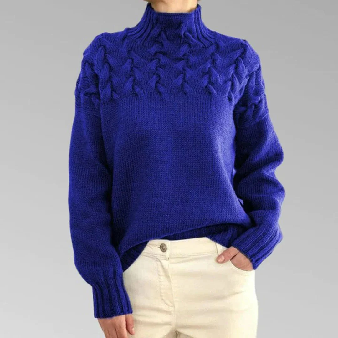 Women's Knitted Turtleneck Sweater - Image 10