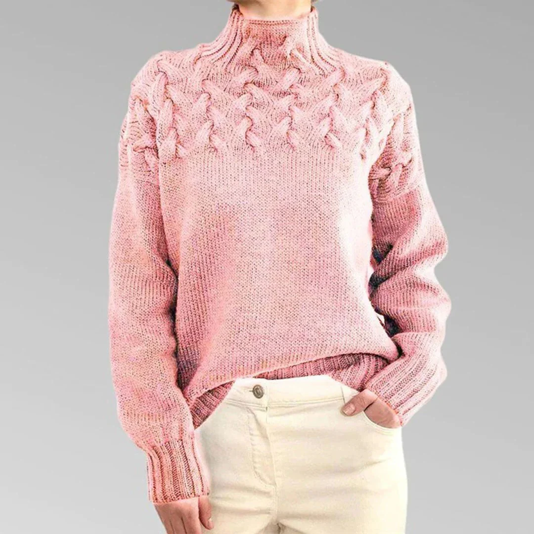Women's Knitted Turtleneck Sweater - Image 4