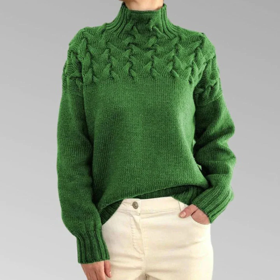 Women's Knitted Turtleneck Sweater - Image 6