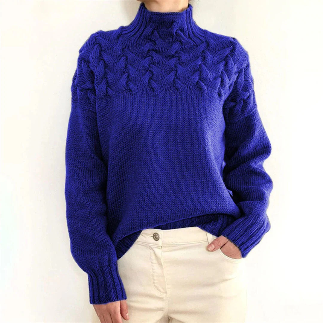 Women's Knitted Turtleneck Sweater - Image 9