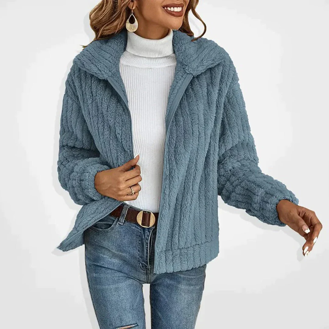 Women's Long Elegance Fleece Cardigan - Image 3
